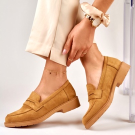 Chaussures femme en daim caramel brun 6