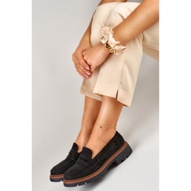 Mocassins classiques en daim noir de Lilian le noir 1