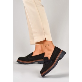 Mocassins classiques en daim noir de Lilian le noir 4