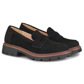 Mocassins classiques en daim noir de Lilian le noir 2