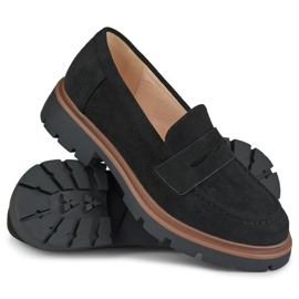 Mocassins classiques en daim noir de Lilian le noir 3