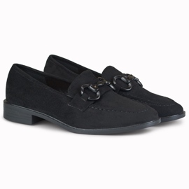 Chaussures femme en daim noir 1