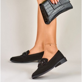 Chaussures femme en daim noir le noir 5