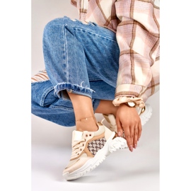 Baskets femme Valir beiges à la mode 4