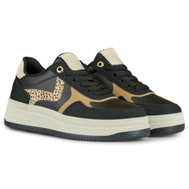 Baskets femme Lara noires 2