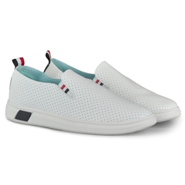 Baskets blanches à enfiler ajourées pour femme 2