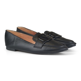 Chaussures noires pour femmes en éco-cuir le noir 1
