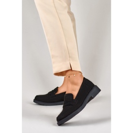 Chaussures femme en daim classique noir le noir 5