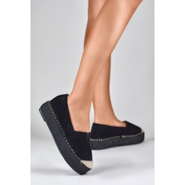 Espadrilles à plateforme en daim noir le noir 4