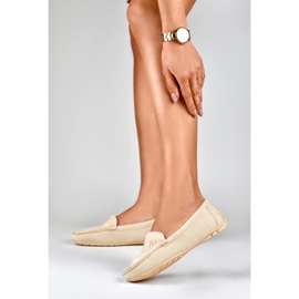 Mocassins en daim beige pour femme 3