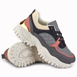 Baskets grises femme Bellis 1