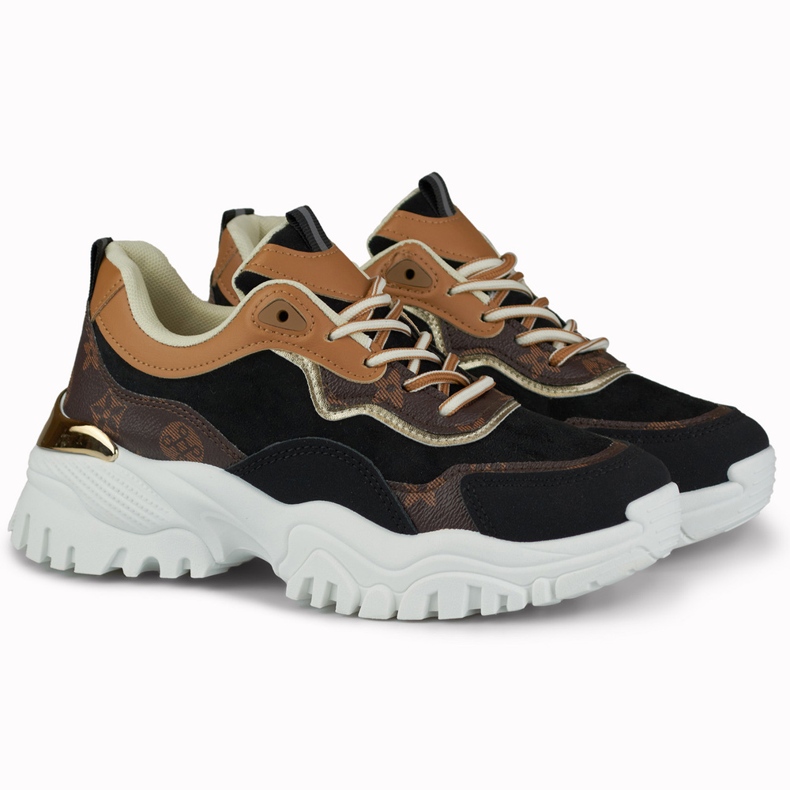 Baskets pour femme avec imprimé Fanny noir 2