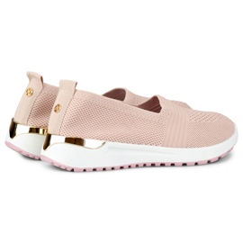 Chaussures décontractées pour femmes confortables et flexibles rose 1