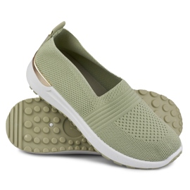 Chaussures décontractées pour femmes confortables et flexibles vert 1