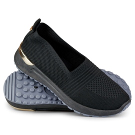 Chaussures décontractées pour femmes confortables et flexibles le noir 1