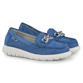 Mocassins femme bleu marine sur plateforme basse 1 Mocassins femme bleu marine sur plateforme basse 1
