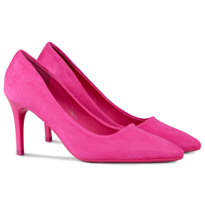 Talons hauts classiques en daim fuchsia rose 1