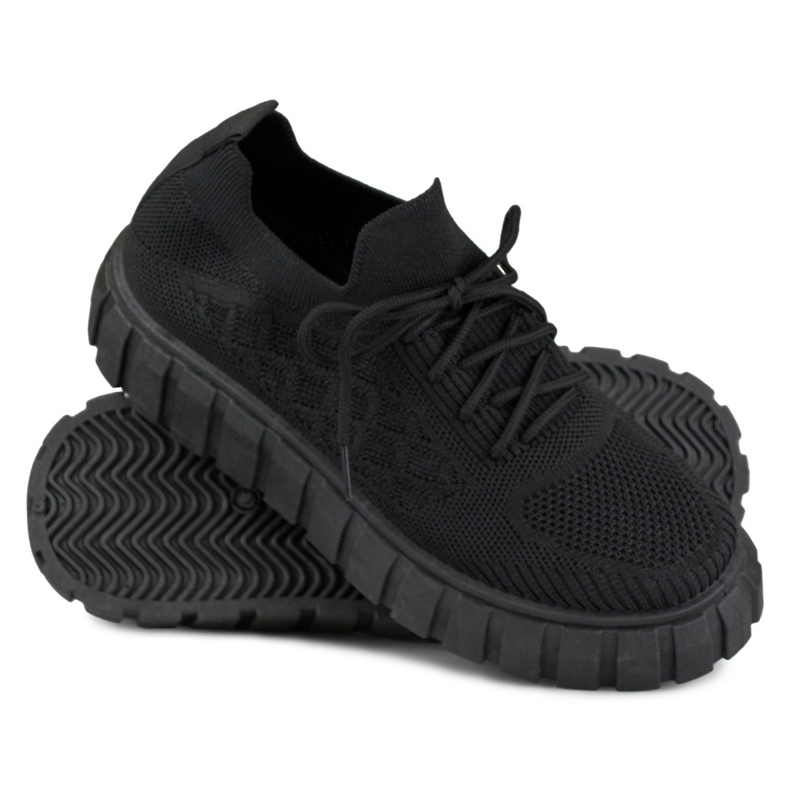 Chaussures de sport femme souples noires 1