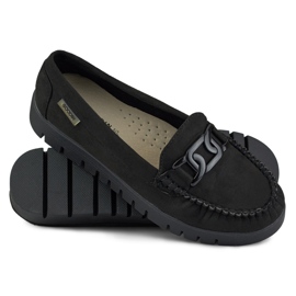 Mocassins noirs pour femme avec semelle confortable 1