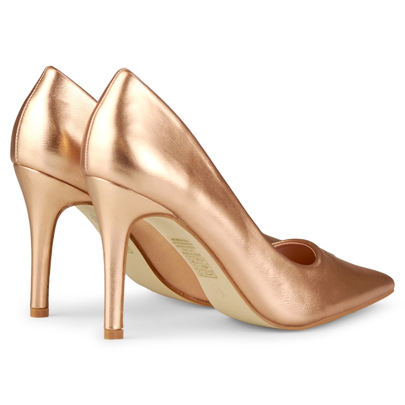 Épingles classiques dorées en cuir écologique d'or 1