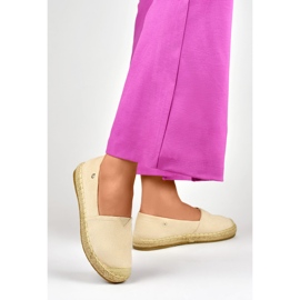 Espadrilles femme en daim beige 5