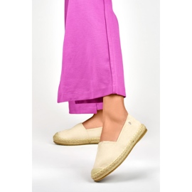 Espadrilles femme en daim beige 4