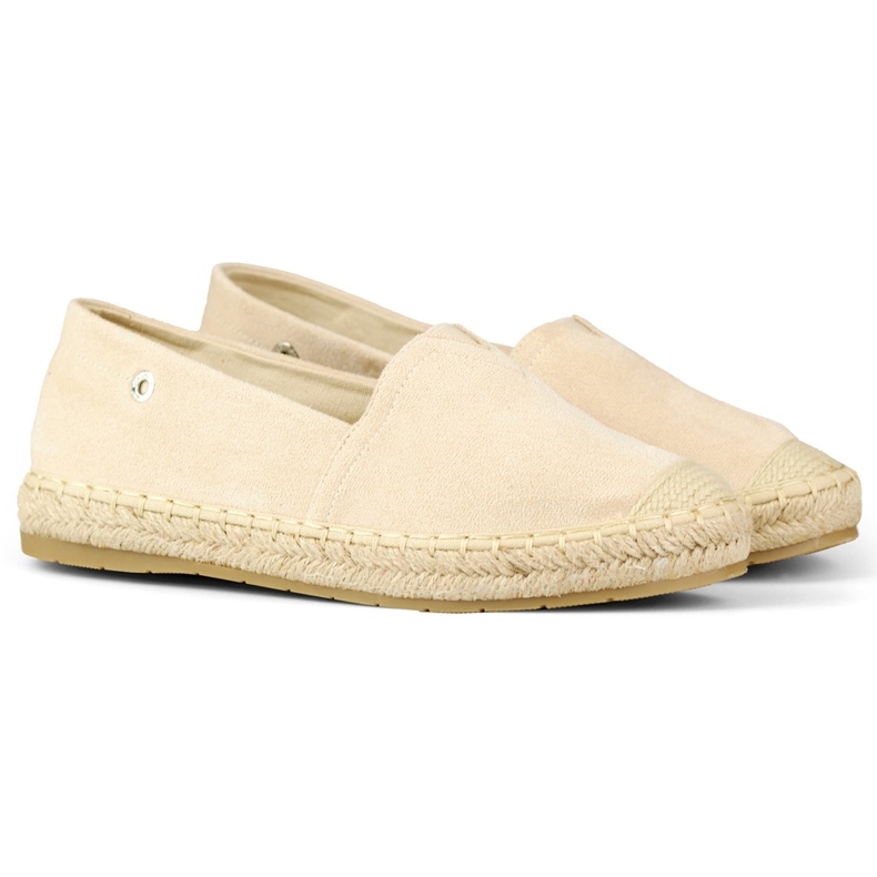Espadrilles femme en daim beige 1
