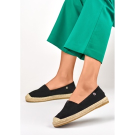 Espadrilles noires en daim pour femmes le noir 4