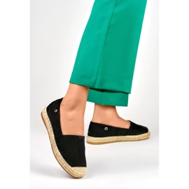 Espadrilles noires en daim pour femmes le noir 3