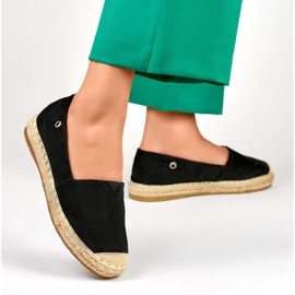 Espadrilles noires en daim pour femmes le noir 6