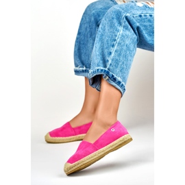 Espadrilles femme en daim rose 5