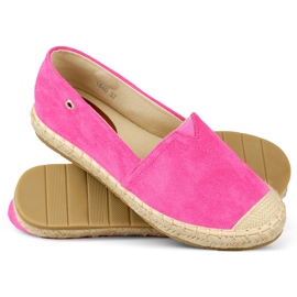 Espadrilles femme en daim rose 1