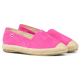 Espadrilles femme en daim rose 2