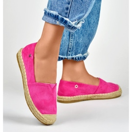Espadrilles femme en daim rose 6