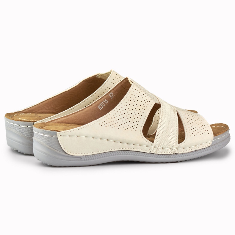 Chaussons confort femme beiges 1 Chaussons confort femme beiges 1