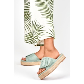 Espadrilles femme en daim turquoise bleu 4