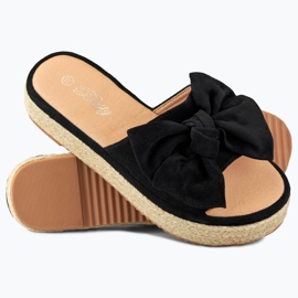Espadrilles noires à nœud 1