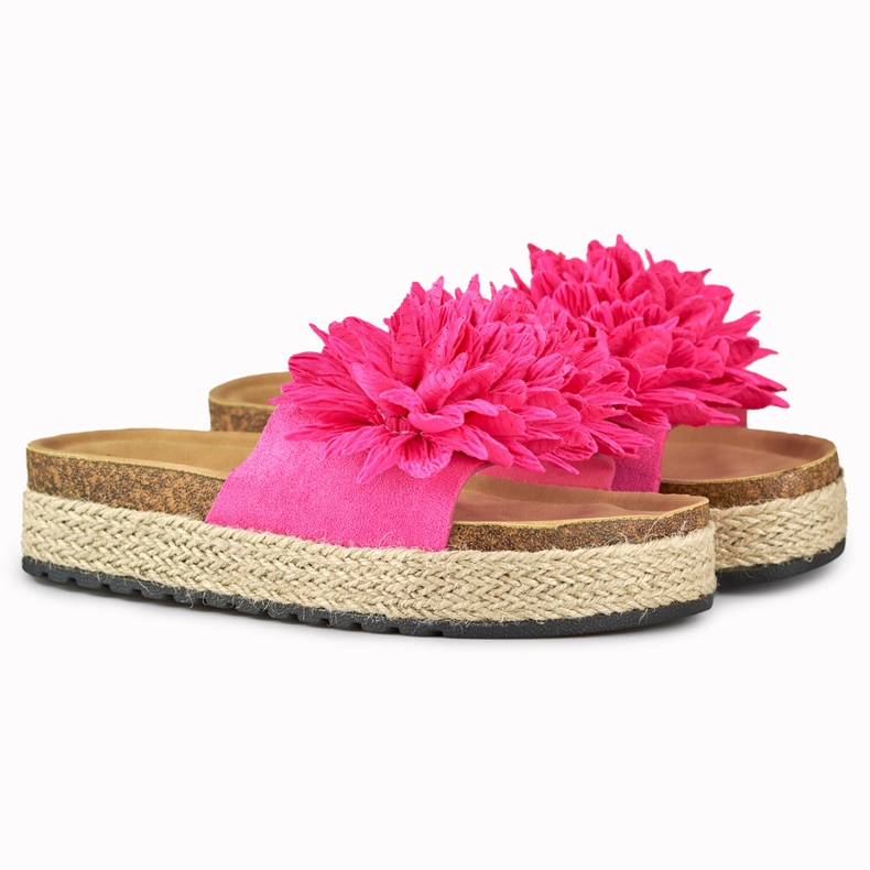 Espadrilles fushia femme rose 1