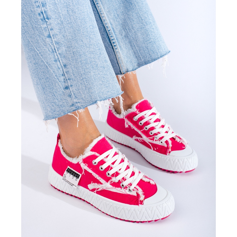 Baskets à plateforme fuchsia Shelovet rose 1