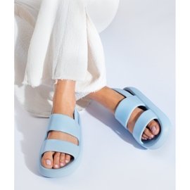 Sandales en caoutchouc Shelovet bleues pour femmes 2 Sandales en caoutchouc Shelovet bleues pour femmes 2