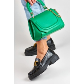 La.Fi Mocassins noirs sur la plate-forme 2