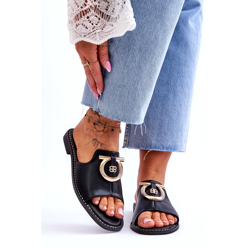 Chaussons Cuir Confort Chaussures S.Barski KV-2775-32 Noir le noir 1