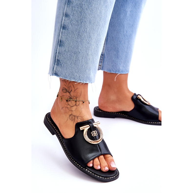 Chaussons Cuir Confort Chaussures S.Barski KV-2775-32 Noir le noir 3