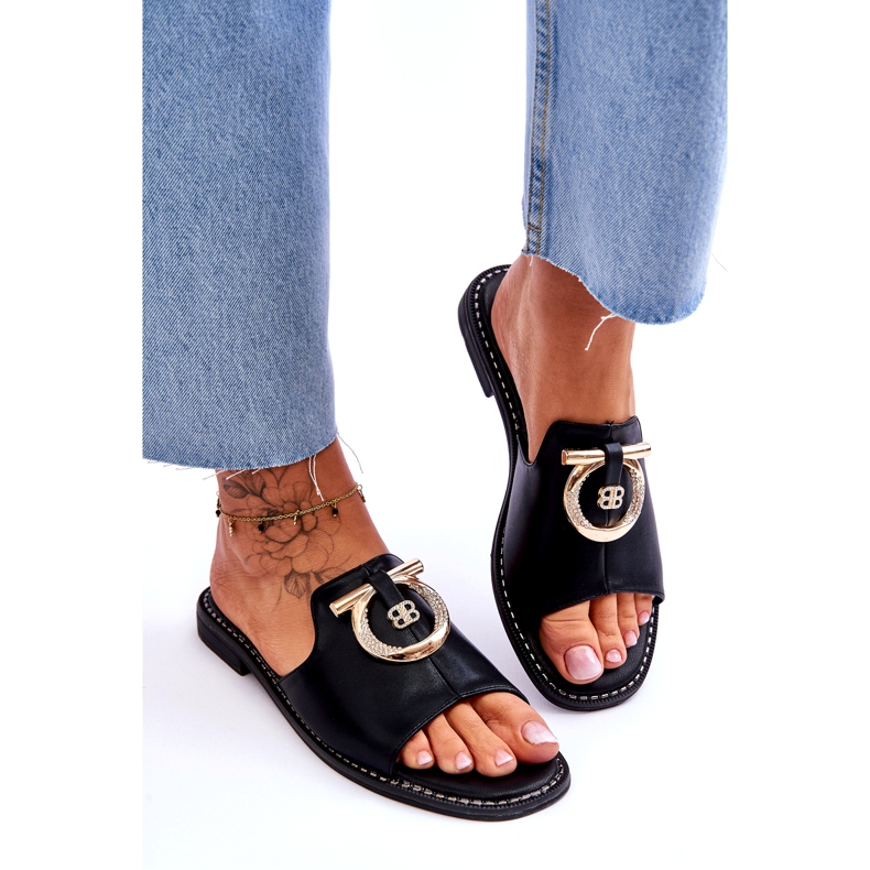 Chaussons Cuir Confort Chaussures S.Barski KV-2775-32 Noir le noir 4