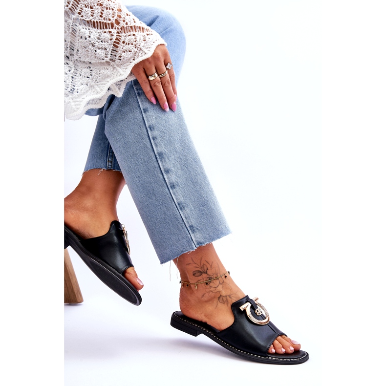 Chaussons Cuir Confort Chaussures S.Barski KV-2775-32 Noir 5