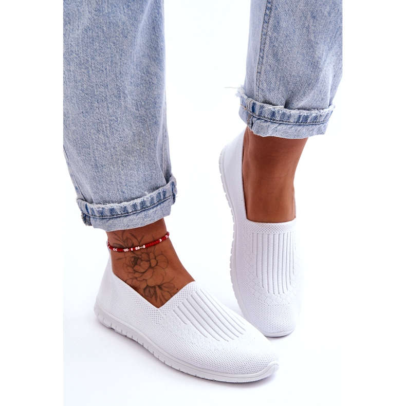 News Baskets à enfiler pour femmes Blanc Lento blanche 4