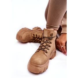 Bottes pour femmes en mousse à mémoire de forme Big Star KK274366 Beige 3 Bottes pour femmes en mousse à mémoire de forme Big Star KK274366 Beige 3