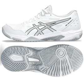Asics Gel-Rocket 11 W 1072A093 101 chaussures de volley-ball blanc blanc 1