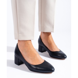 Escarpins Shelovet noirs à talons bas pour femme Classic 1