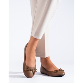 Ballerines femme marron à nœud Shelovet brun 1